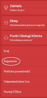 Przed rozpoczęciem obstawiania należy zapoznać się z regulaminem, który bukmacher PZBuk udostępnia na swojej stronie PZBuk - regulamin