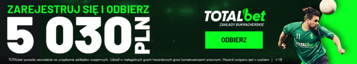 W Totalbet bonus powitalny może dać graczom ponad 5 tys. zł na grę Totalbet - bonus powitalny
