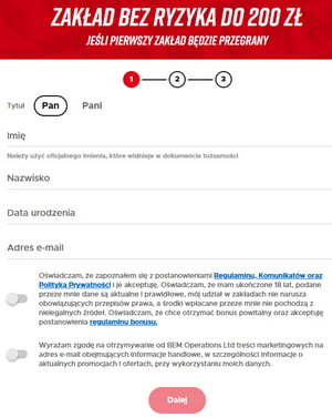 Jeśli wybierzesz szybką rejestrację konta gracza w Betclic, utworzysz je w kilka minut rejestracja w Betclic