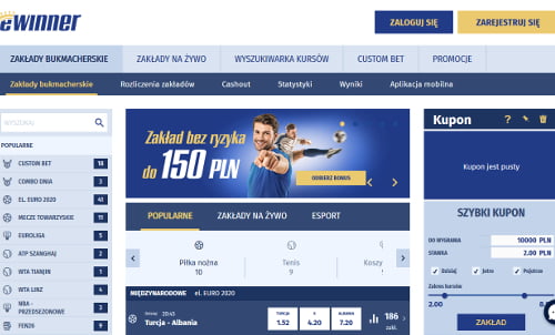 strona internetowa bukmachera eWinner