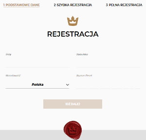 Bukmacher NobleBet udostępnia opcję szybkiej oraz pełnej rejestracji konta gracza rejestracja w NobleBet