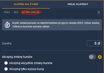 Obstawianie meczy na żywo ułatwia opcja  zakłady na żywo - e-kupon w STS