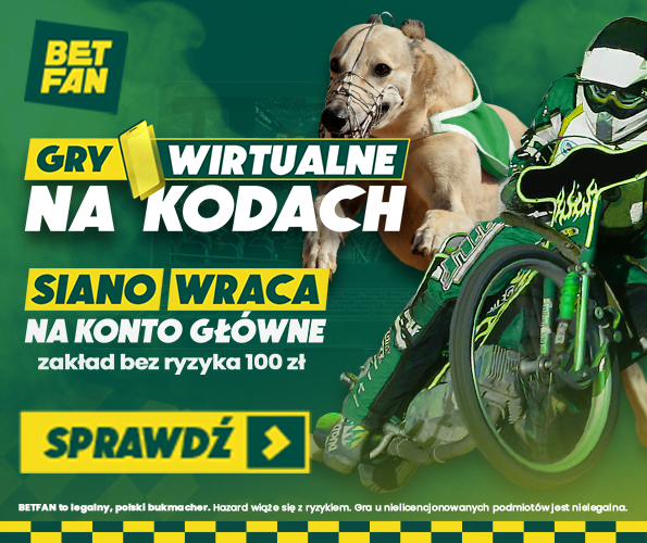 Wirtualne wyścigi psów dostępne są w ofercie legalnego bukmachera Betfan wirtualne wyścigi psów