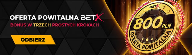 W BetX bonus powitalny zrealizujesz w 3 prostych krokach, zyskując nawet 800 zł BetX - bonus powitalny