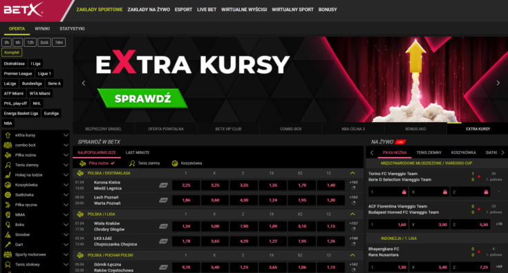 strona internetowa bukmachera BetX