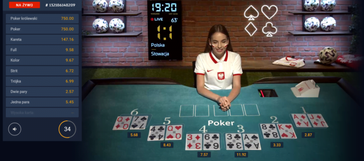 Poker polski stół prowadzony jest przez polskojęzyczne krupierki - poker w STS Gry karciane - poker polski stół w STS