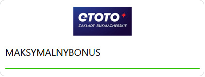 Etoto kod bonusowy Kod bonusowy: MAKSYMALNYBONUS w formularzu rejestracyjnym ETOTO