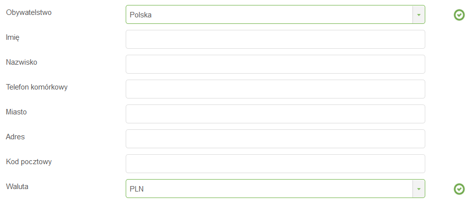 W 2. kroku rejestracji konta gracza online w forBET należy podać swoje prawdziwe dane osobowe Rejestracja w forBET - 2. krok