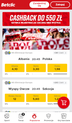 Aplikacja bukmacherska Betclic jest wysoko oceniana przez wielu graczy Aplikacja bukmacherska Betclic