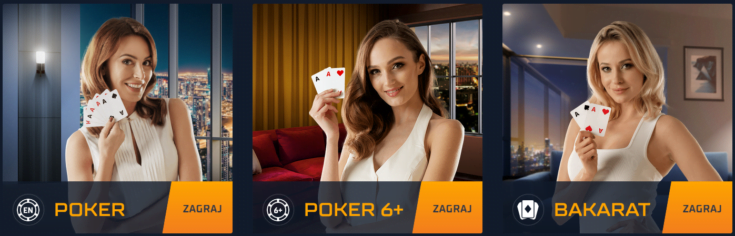 W STS oferta zakładów na gry karciane obejmuje poker w 3 wersjach i inne karcianki STS - oferta na gry karciane