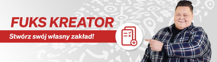 Fuks Kreator umożliwia tworzenie własnych zakładów kombinowanych na piłkę nożną Fuksiarz - oferta fuks kreator