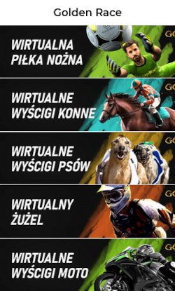 Oferta zakładów na sporty wirtualne w Noblebet to przede wszystkim wyścigi Noblebet - oferta na sporty wirtualne