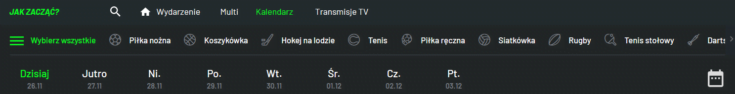 W Totalbet oferta na dziś live publikowana jest w odrębnym kalendarzu Totalbet - oferta na dziś live