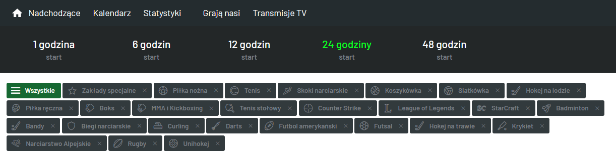 W Totalbet oferta na dziś znajduje się w zakładce  Totalbet - oferta na dziś pre-match