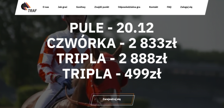 Oferta Traf to wyspecjalizowane zakłady bukmacherskie na gonitwy konne Traf - oferta online