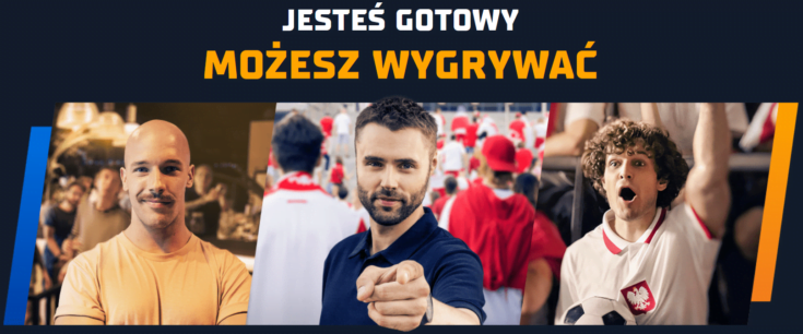 Grafika bukmachera STS z reklam - "Jesteś gotowy, możesz wygrywać"