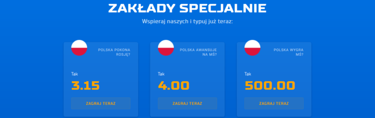 Przykłady zakładów specjalnych w STS - na reprezentację Polski w piłce nożnej