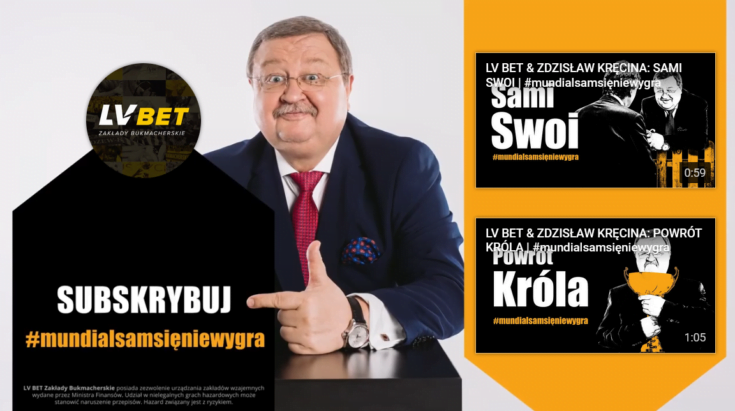 Zdzisław Kręcina wystąpił w żartobliwym cyklu wideo LVBet „Mundial sam się nie wygra” LVBet i Zdzisław Kręcina - reklama