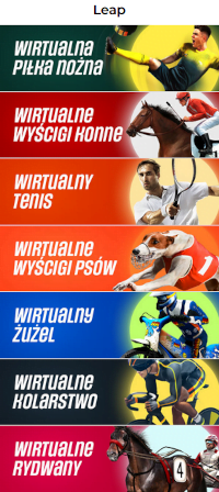 Sporty wirtualne w Noblebet są bardzo rozbudowane - tu oferta Leap Games Noblebet - opinie o ofercie na sporty wirtualne