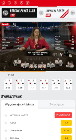 Betclic poker club to zakłady na pokera, dla których transmisje prowadzone są w języku polskim Betclic - aplikacja i gry karciane