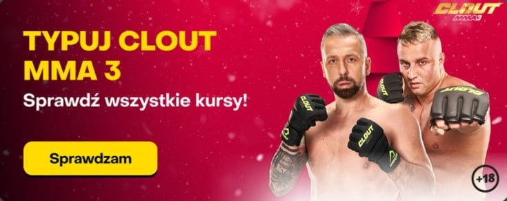 Zakłady na Clout MMA udostępnia sponsor federacji, bukmacher Fortuna Clout MMA - zakłady bukmacherskie