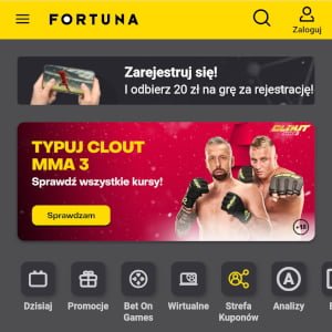 Przed zbliżającą się galą Clout MMA Fortuna mocno promuje ofertę zakładów na to wydarzenie Clout MMA - obstawianie a oferta
