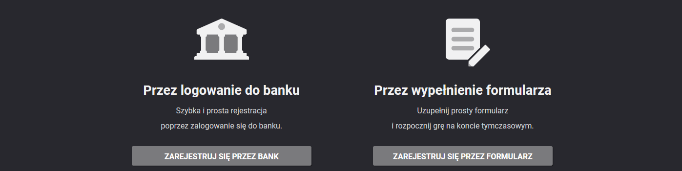 Fortuna umożliwa rejestrację konta na 2 sposoby  Fortuna - rejestracja konta gracza