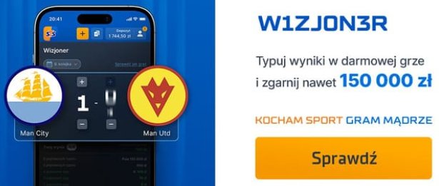 Wizjoner STS - typuj wyniki w darmowej grze i zgarnij nawet 150 000 zł. Sprawdź
