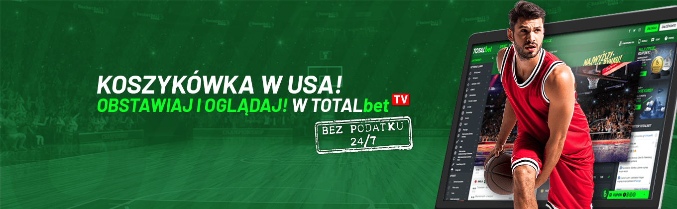 W Totalbet można jednocześnie obstawiać zakłady na koszykówkę i oglądać transmisje NBA Koszykówka - zakłady bukmacherskie i transmisje u bukmachera Totalbet