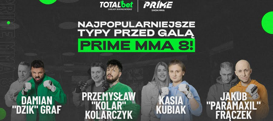 Totalbet to jedyny bukmacher, który może oferować zakłady na Prime Show MMA Prime Show MMA - bukmacher Totalbet