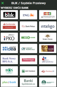 W ComeOn szybkie wpłaty realizowane są z wielu banków ComeOn - wpłata depozytu