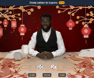 W grze w bakarat krupier rozdaje po 2 lub 3 karty każdej ze stron rozgrywki STS Betgames - zakłady na bakarat
