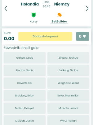 Betbuilder Betfan pozwala korzystać także z oferty zakładów na zawodników Aplikacja Betfan - betbuilder