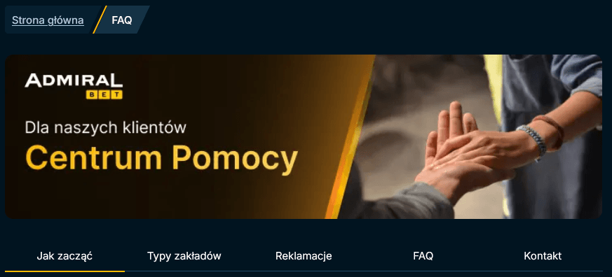 W Centrum Pomocy AdmiralBet znajdziesz wsparcie konsultantów i przydatne pomoce Dział obsługi klienta AdmiralBet