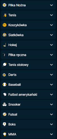 W serwisie AdmiralBet znajdują się zakłady na różne sporty AdmiralBet - zakłady bukmacherskie na sporty