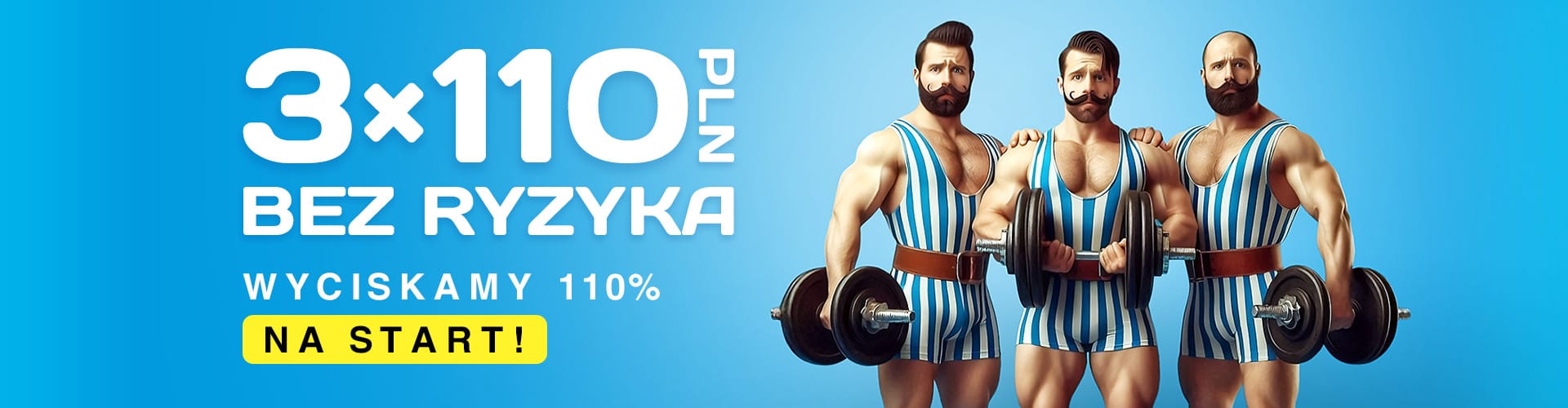 3 zakłady bez ryzyka 110% to atrakcyjna oferta powitalna Betcris dla nowych graczy Betcris - oferta powitalna