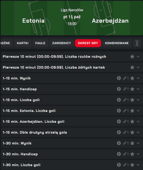 Oferta Betters na piłkę nożną obejmuje też ciekawe zakłady na okresy gry Betters - zakłady na piłkę nożną na okresy gry