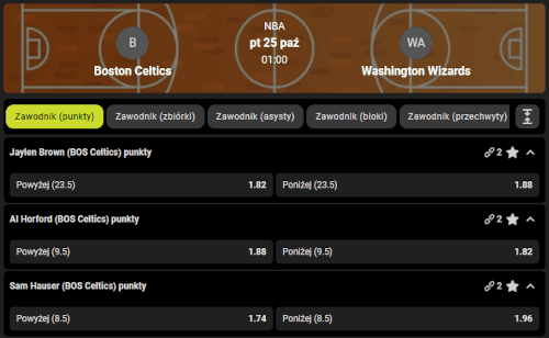 Bardzo interesująco wyglądają w GOBET zakłady na statystyki zawodników NBA Oferta GOBET - NBA