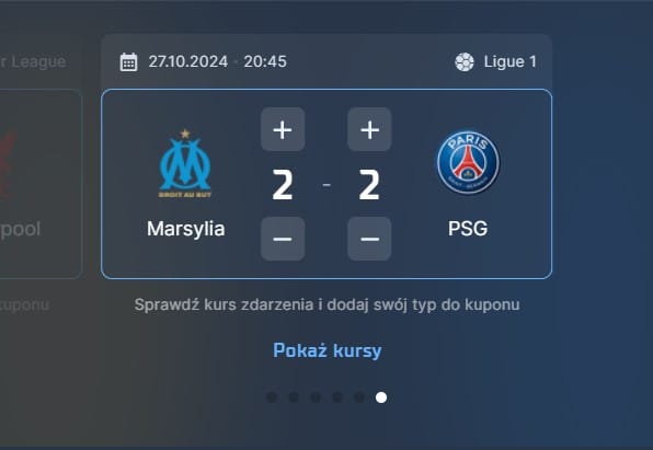 Wizjoner w STS - typ bukmacherski na 72. kolejkę (Marsylia - PSG)