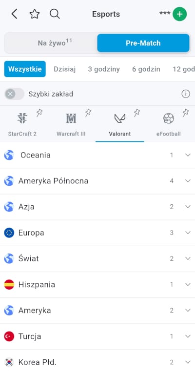 Aplikacja Betcris - zakłady na e-sport