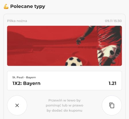 Polecane typy w aplikacji Fuksiarza często mają niskie kursy Aplikacja mobilna Fuksiarz - Polecane typy