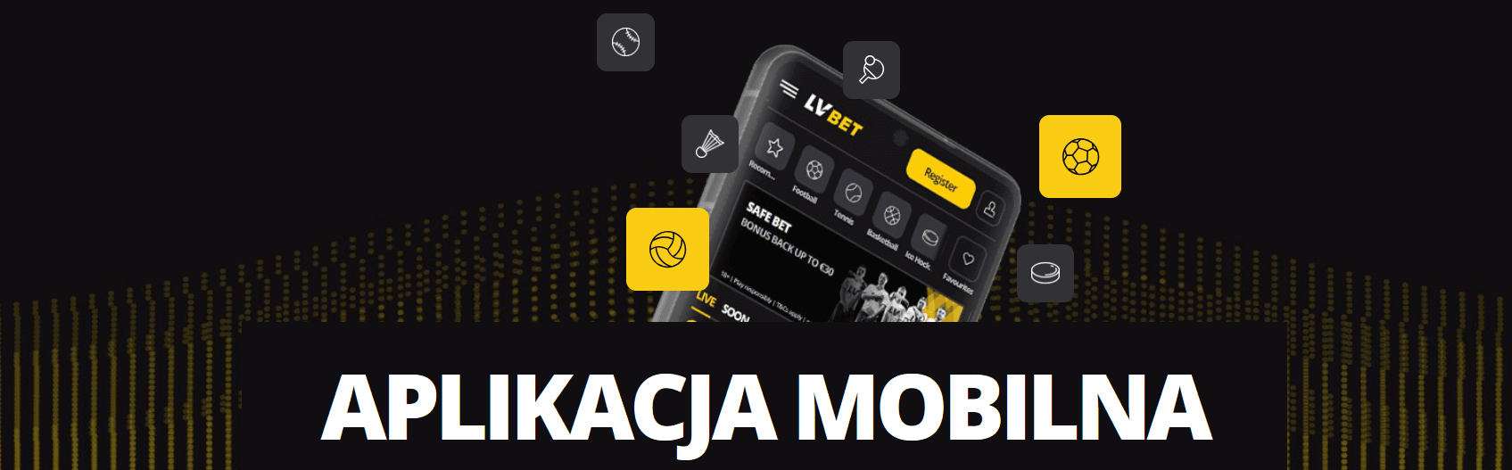 Aplikacja mobilna LV BET oferuje zakłady bukmacherskie na wiele sportów Aplikacja mobilna LV BET