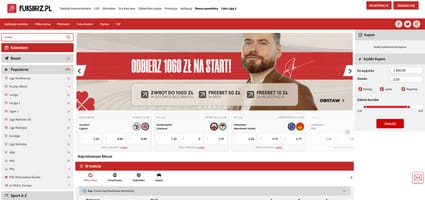 Tak wygląda strona internetowa bukmachera Fuksiarz. bukmacher Fuksiarz - strona internetowa