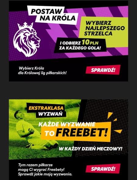 W aplikacji GOBET dostępne są promocje dedykowane ofercie zakładów na piłkę nożną Aplikacja mobilna GOBET - promocje na piłkę nożną