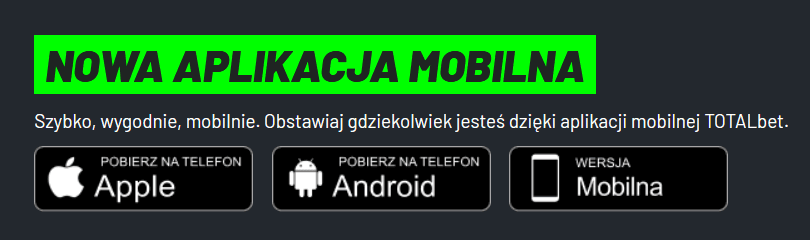 Instalacja aplikacji Totalbet możliwa jest na urządzeniach mobilnych iOS i Android Aplikacja mobilna Totalbet na iOS i Android