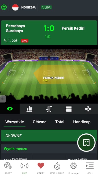 Match-trackery w aplikacji Totalbet dostępne są także dla wielu mniej popularnych lig czy niszowych sportów Aplikacja mobilna Totalbet - match-tracker
