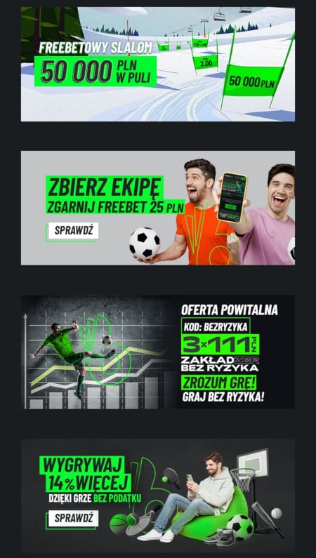 Totalbet ma kilka ciekawych i naprawdę korzystnych promocji - np. grę bez podatku Aplikacja mobilna Totalbet - promocje
