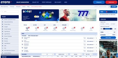 Tak wygląda strona internetowa bukmachera ETOTO. bukmacher ETOTO - strona internetowa