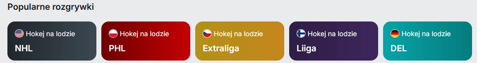Wyróżnione przez Superbet ligi hokeja na lodzie to m.in. polska PHL Ligi hokeja na lodzie - Superbet