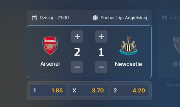 Wizjoner w STS - typ bukmacherski na 99. kolejkę (Arsenal - Newcastle)